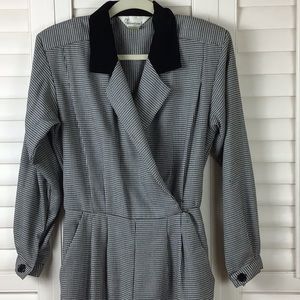 Vintage Houndstooth Jumpsuit Size 7/8